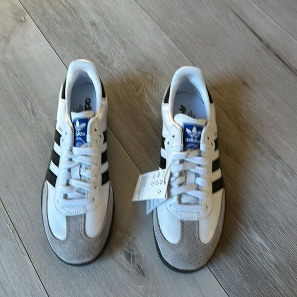 Adidas Samba OG Shoes Size 4.5 in Cloud White/Core Black/gum NWT in packaging - Picture 15 of 16